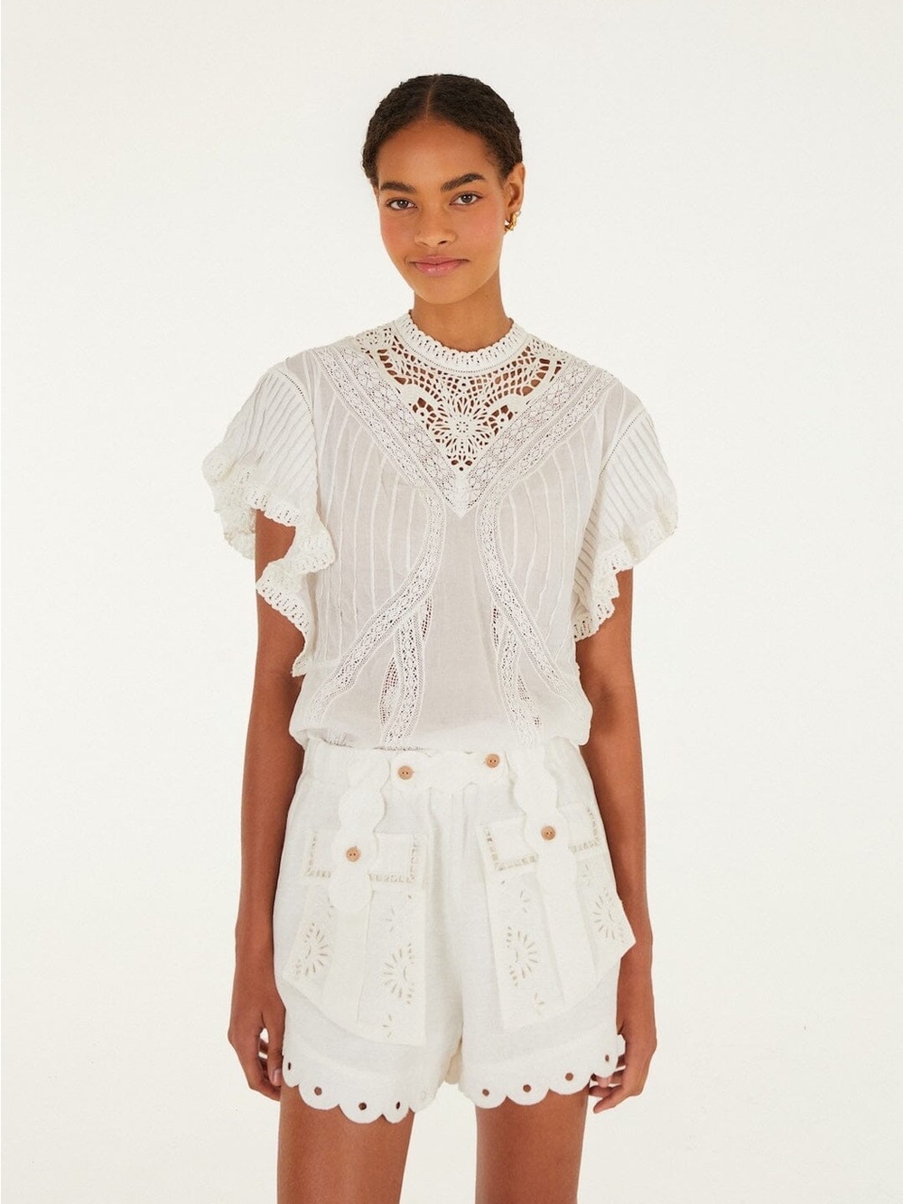 FARM RIO Off-White Artisanal Short - Picture 4 of 4